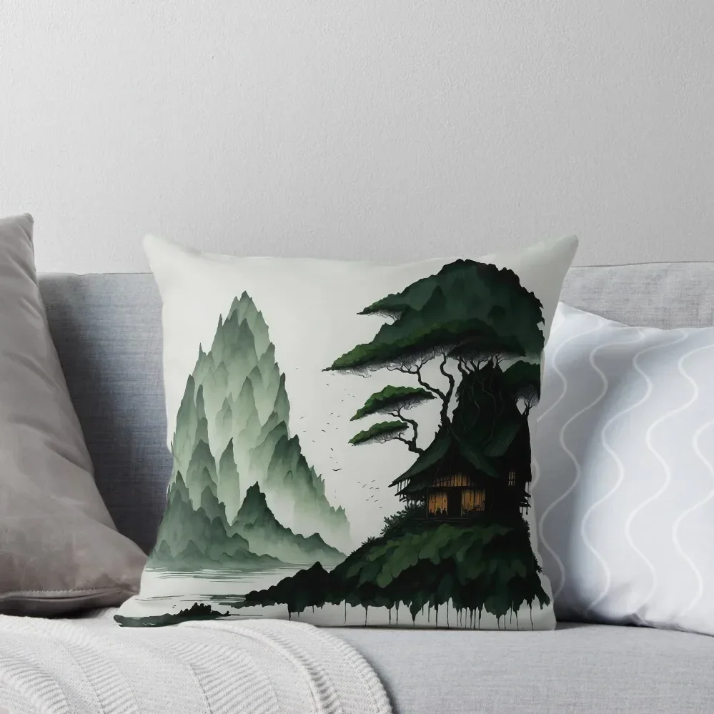 Fantastic Amazon jungle illustration #05 Throw Pillow luxury throw pillow covers Decorative Sofa Cushion pillow