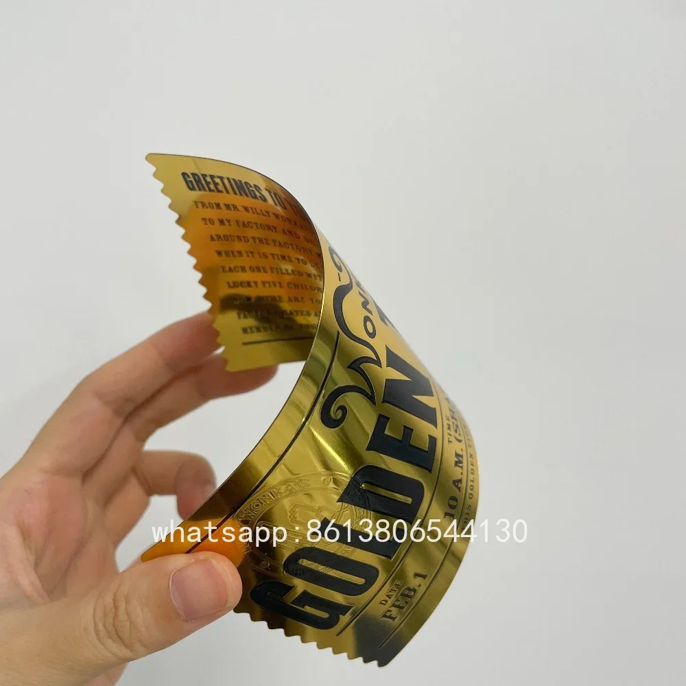 حار بيع تذكرة ذهبية أنيمي الذهب قسيمة بروش دبوس شارات دبابيس معدنية المرجعية جمع هدية عيد الحب