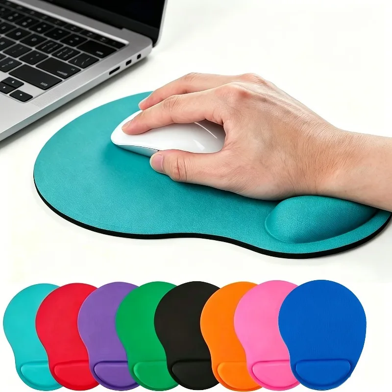 1 PCS Computer Office Wrist Guard Mouse Pad, Lightweight Sponge Wrist Pad, Anti Slip, Wear-Resistant, Hand Support Mouse Pad