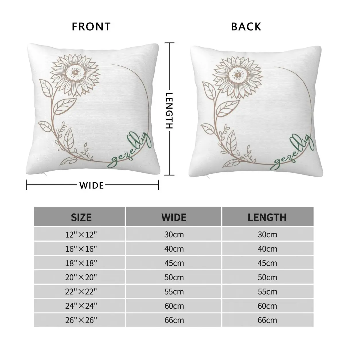 Gezellig الأرض Colorway ساحة المخدة البوليستر الكتان المخملية المطبوعة البريدي ديكور كيس وسادة غطاء وسادة غرفة 18" #2