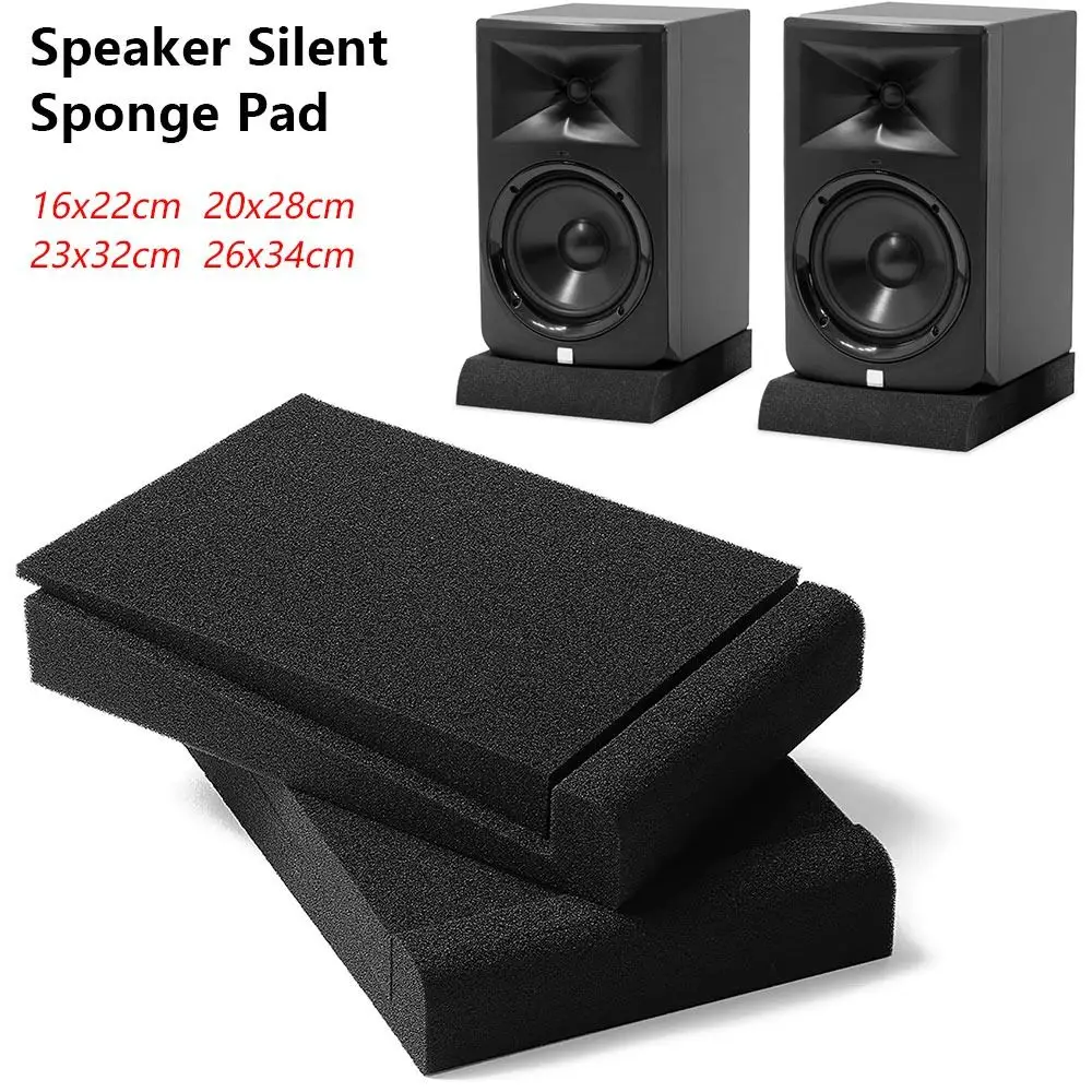 1/2 Sets de coussinets d'isolation pour haut-parleurs, amortisseurs de chocs, tapis insonorisant et anti-vibrations, éponge silencieuse anti-résonance