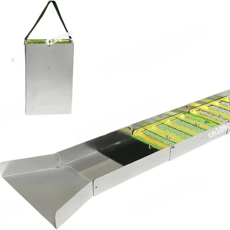 

Folding Gold Sluice Box Aluminum Alloy Portable Gold Mining Chute Panning Prospecting Recovery Tool