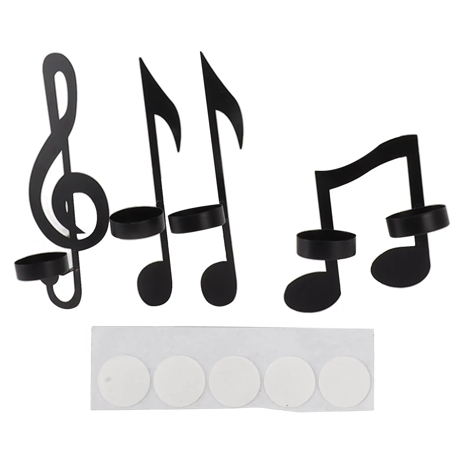 

Music Note Candle Holder Black Wall Sconce Romantic Decor for weddings Party Events