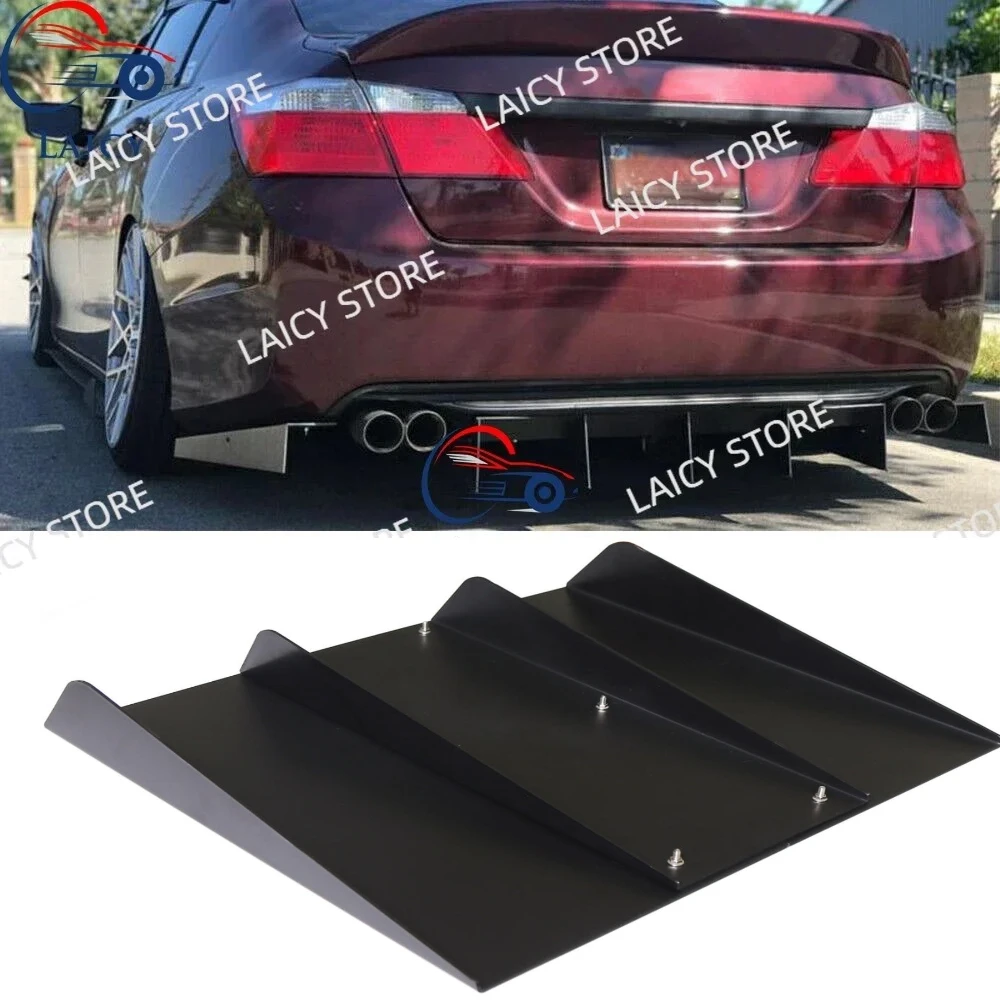 LAICY For H0nda Accord Rear Bumper Diffuser 4-Fin Spoiler Lower Lip Splitter Lower Chin Fins Car Body Kits Black