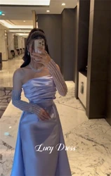 Lucy Satin Eid Al-fitr Ball Gown Purple Grace Dubai Luxury Evening Dress Long Dresses Gowns Saudi Prom Weddings 2024 Gala New