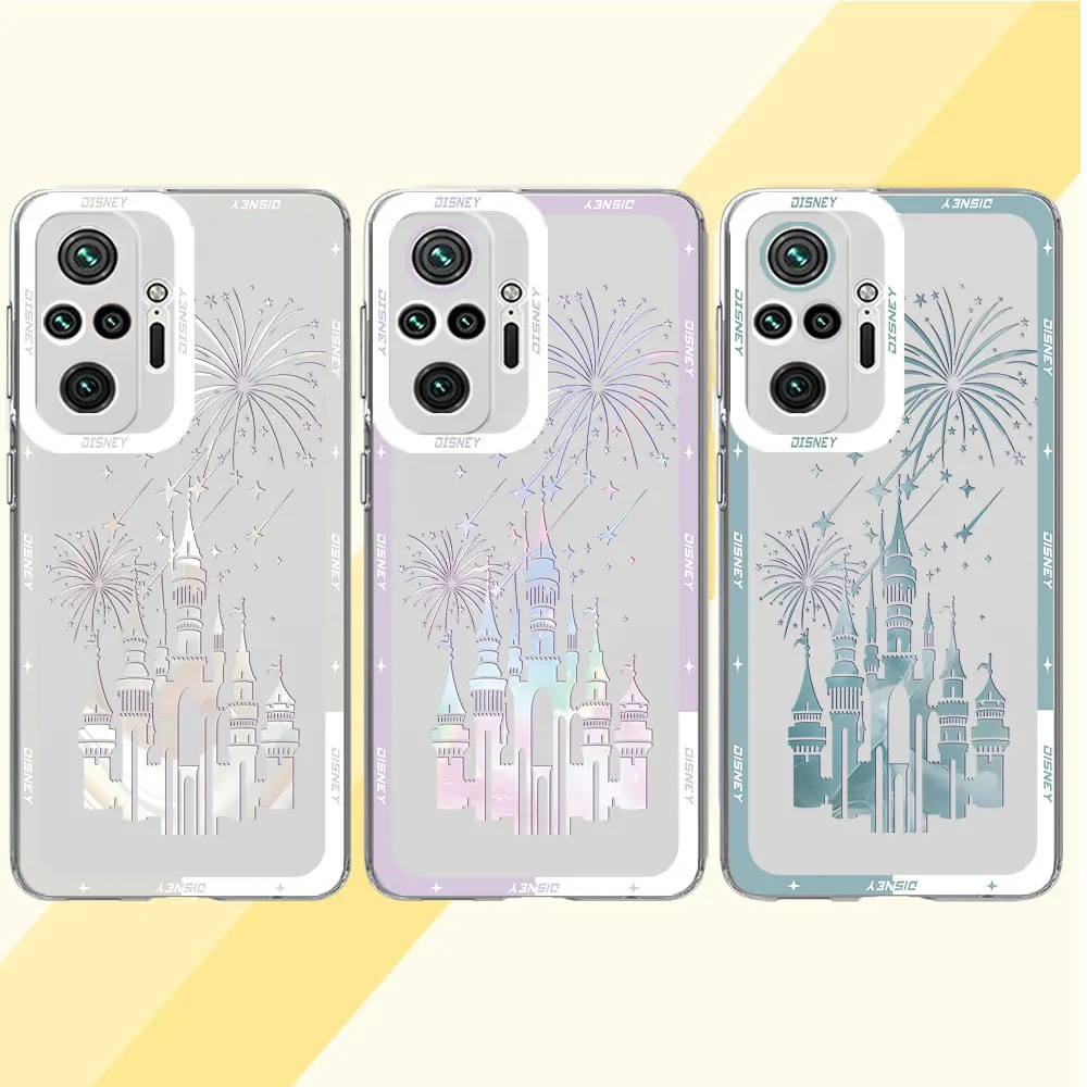 Clear Silicone Case for Xiaomi Mi 11T Pro Poco X3 NFC X3Pro 11 Lite Cover Disney Fireworks Castle TPU Bumper