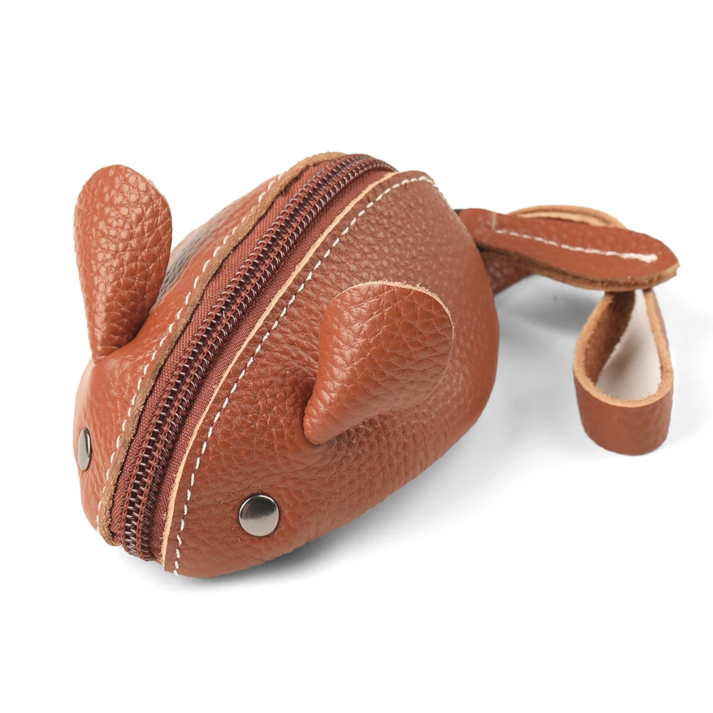 محافظ صغيرة للعملات المعدنية من الجلد الطبيعي، وحقائب مبتكرة على شكل فأر لطيف، ومحافظ وحقائب عتيقة