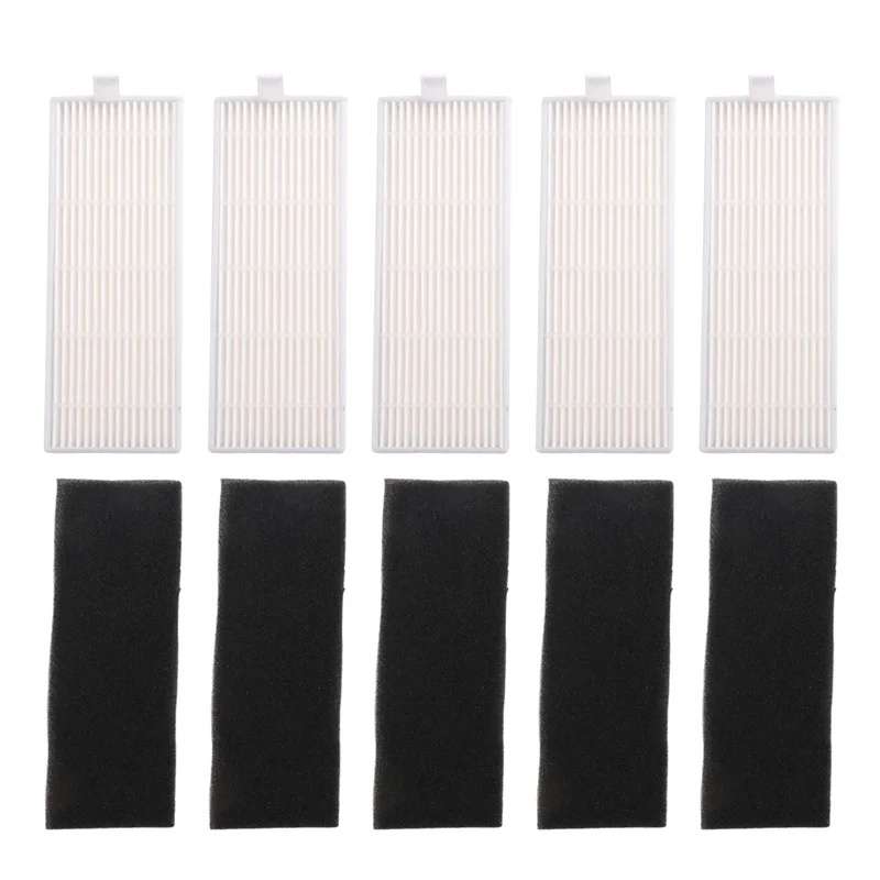 【Popular】NEW 5Pcs Sponge + 5Pcs Hepa Filter For Replacement Chuwi Ilife A4 Robot Vacuum Cleaner