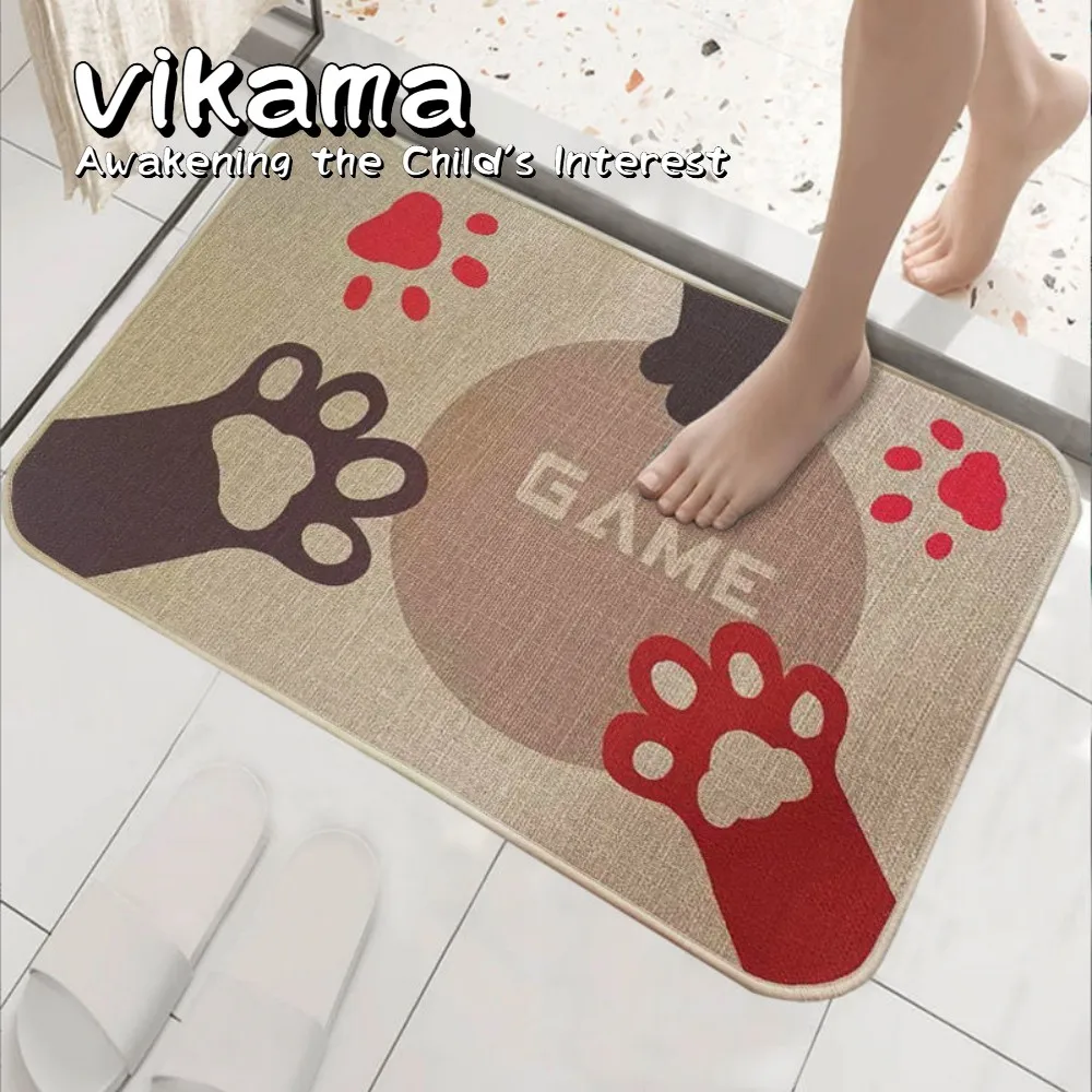 VIKAMA Soft Mat Anti-Slip Stain-Resistant Rug, Suitable for Bathrooms, Shower Entrances, and Kitchens, Home Use bedside
