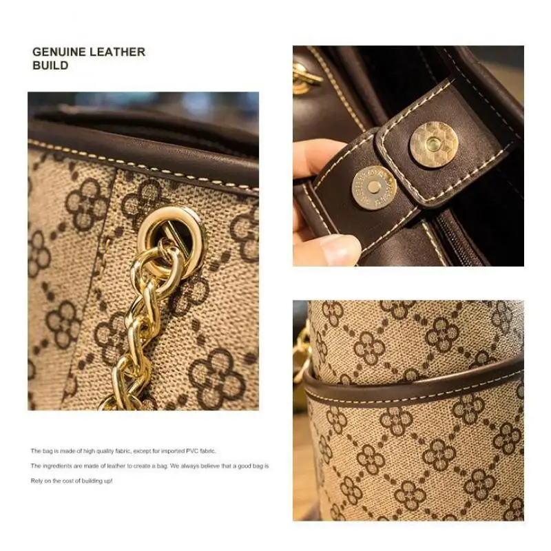 2023 Female Tote Bag Designer Luxury Handbags Printed Large Capacity Bucket Simple Women Bag Famous Brand Shoulder Bag Ladies