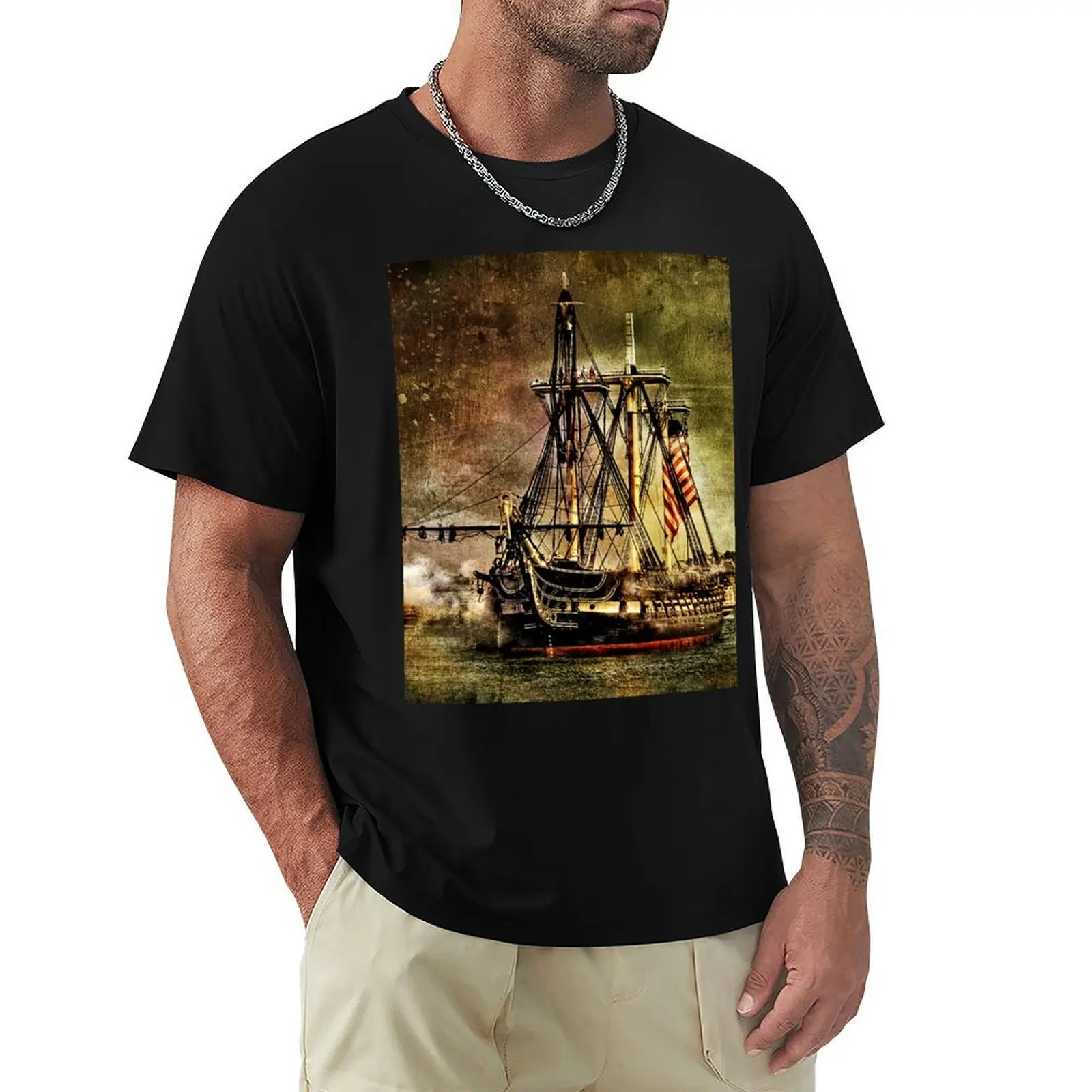 

USS Constitution T-Shirt Daily Casual Short Sleeve Tee Shirt