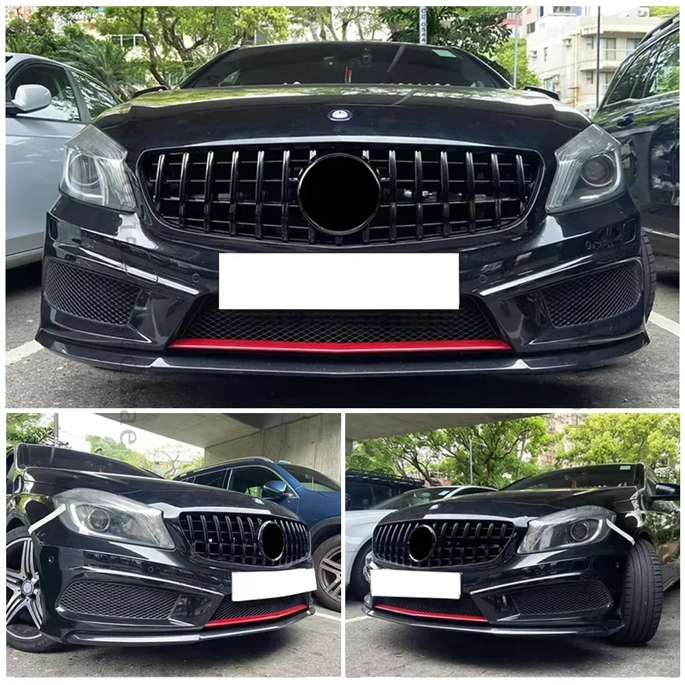 For Mercedes Benz A Class GTR Style Car Front Bumper Kidney Grille Grill W176 A180 A200 A250 A45 Pre-Facelift 2013 2014 2015