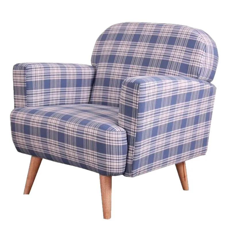Nordic American style, plaid sofa chair, Japanese cafe, study restaurant sofa