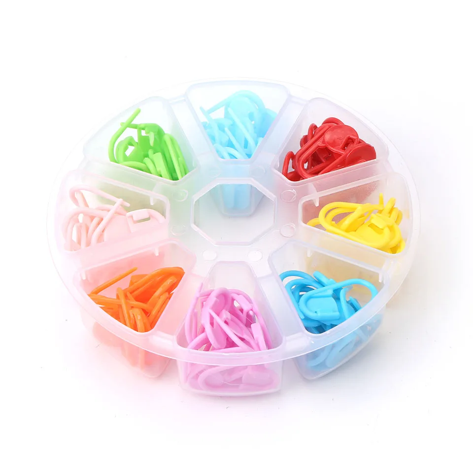 KRABALL Plastic Crochet Yarn Markers Resin Small Clip Locking Stitch Marker Knitting Tools Needle Clip Hook Sewing Accessories