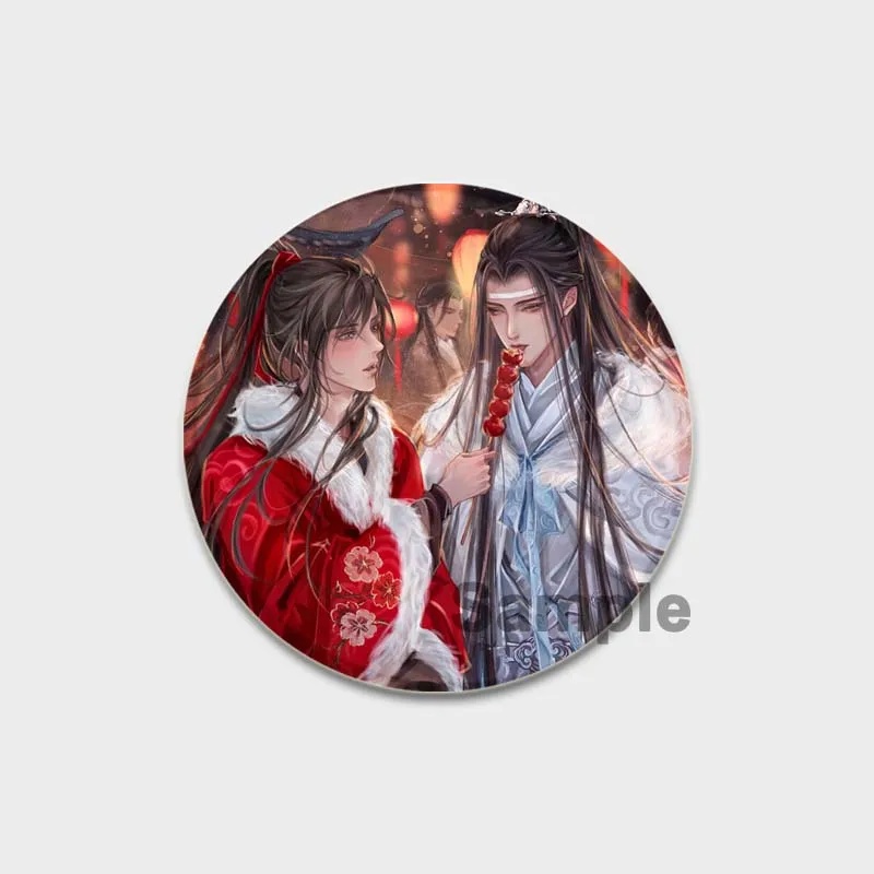 58mm Mo Dao Zu Shi Enamel Pins Cosplay Badge Lan Zhan Chen Qing Ling Anime Brooch Pin for Clothes Backpack Hat Decor XMAS Gifts