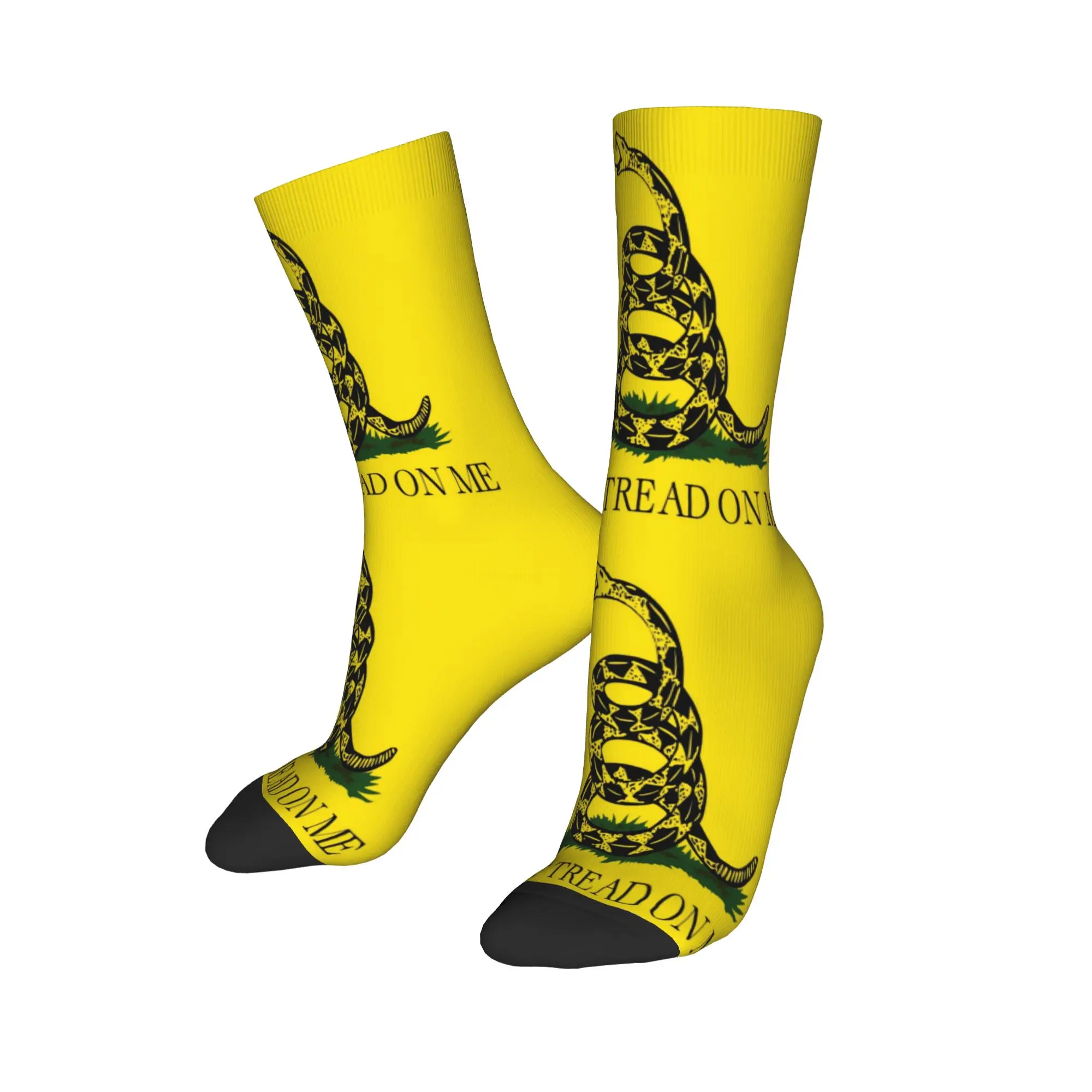 Fashion Men's Dont Tread On Me Gadsden Flag Dress Socks Unisex Breathbale Warm 3D Printing  Crew Socks - view 2