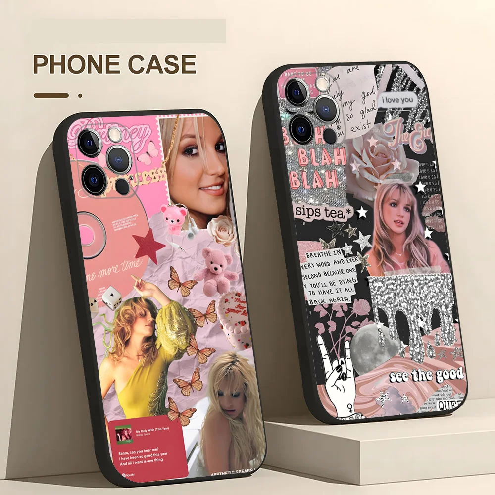 Actor Britney Spears Phone Case 2023 For IPhone 15 14 12 13 11 Pro Max Mini X XR XS Max 7 8 Plus New Black Silicon Cover