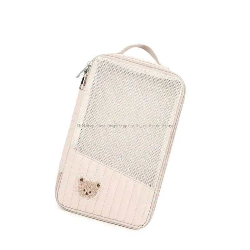 حقيبة تنظيم ملابس الأطفال القطنية للأمهات أثناء السفر وحقيبة يد للتخزين الأساسي #3