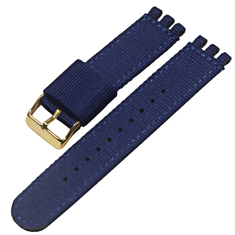 17MM19MM20mm Canvas Nylon Watchband for SWATCH Watch Belt Strap Women Men Watch Accessories Refit Bracelet Wristband Replacement