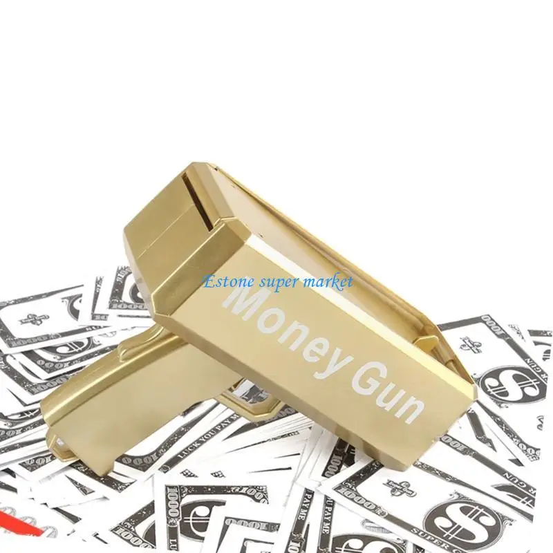090B Festival Money Guns Toy Props Guns com 100 Folhas Confetti Guns Gadget