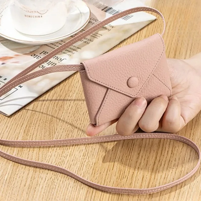 

Women's Card Wallet Envelope Style Coin Purses Credit Card Holder Cash Wallet for Ladies Detachable Crossbody Strap Coin Holders