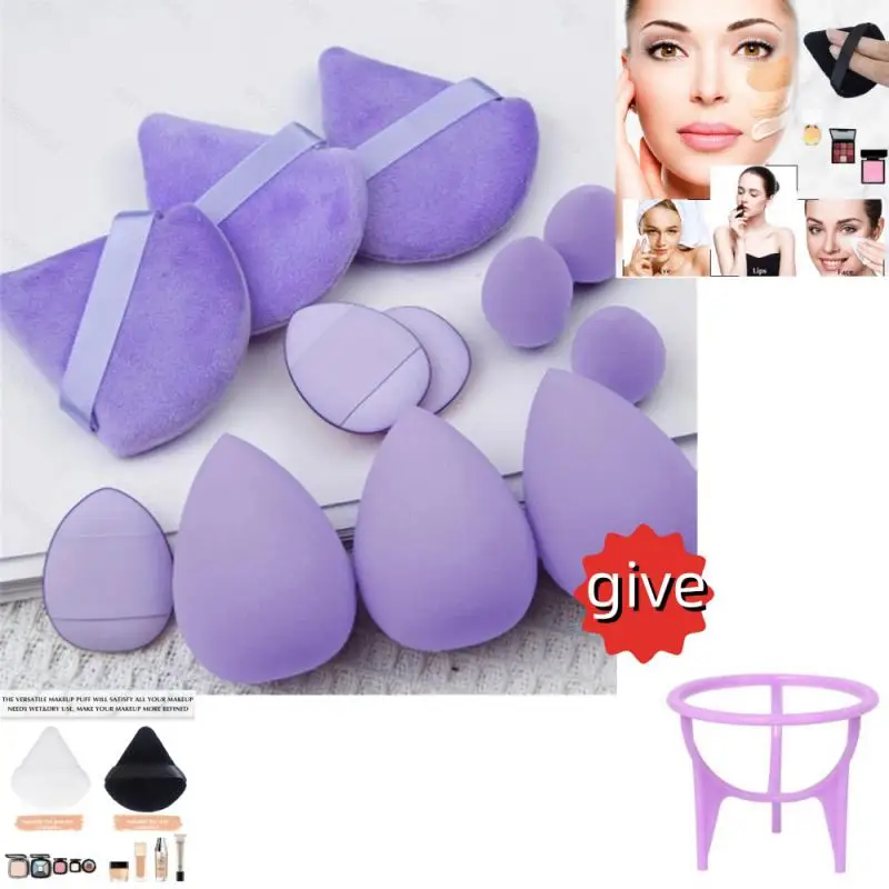 12pcs Makeup Sponge Blender Beauty Egg Soft Cosmetic Puff Foundation Sponges Powder Puff Women Make Up Free Give Beauty Tools