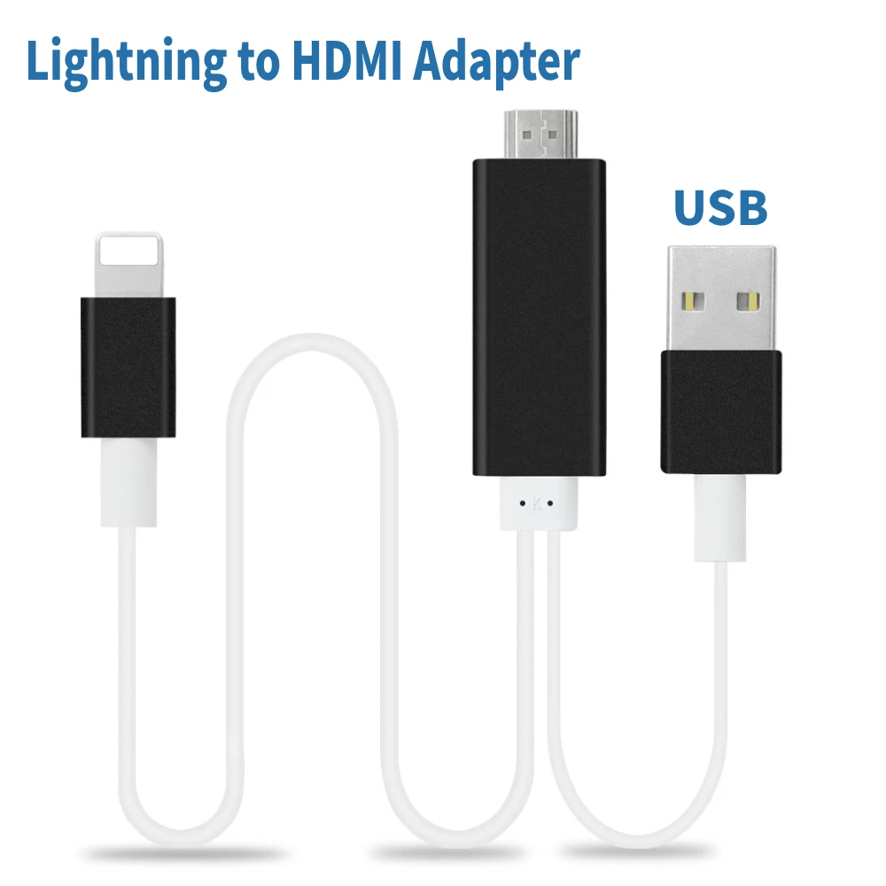 for Lightning to HDMI Adapter 1080P HD Sync Screen Connector HDMI Cable for iPhone 14/13/12 to HDTV Projector Monitor