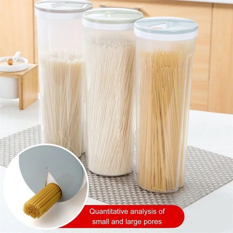 Pasta Storage Container Grain Holder Airtight Pet Food Dispenser for Rice Flour Cereal Kitchen Pantry Organization