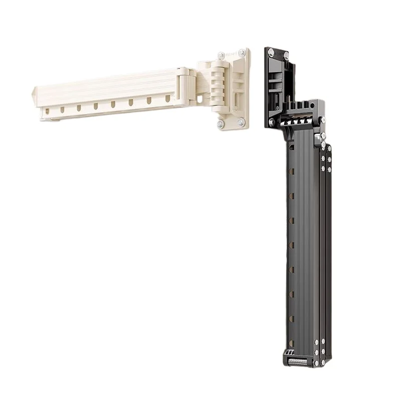 

Invisible folding clothes drying rack, balcony down turn, household wall-mounted wall telescopic drying rod