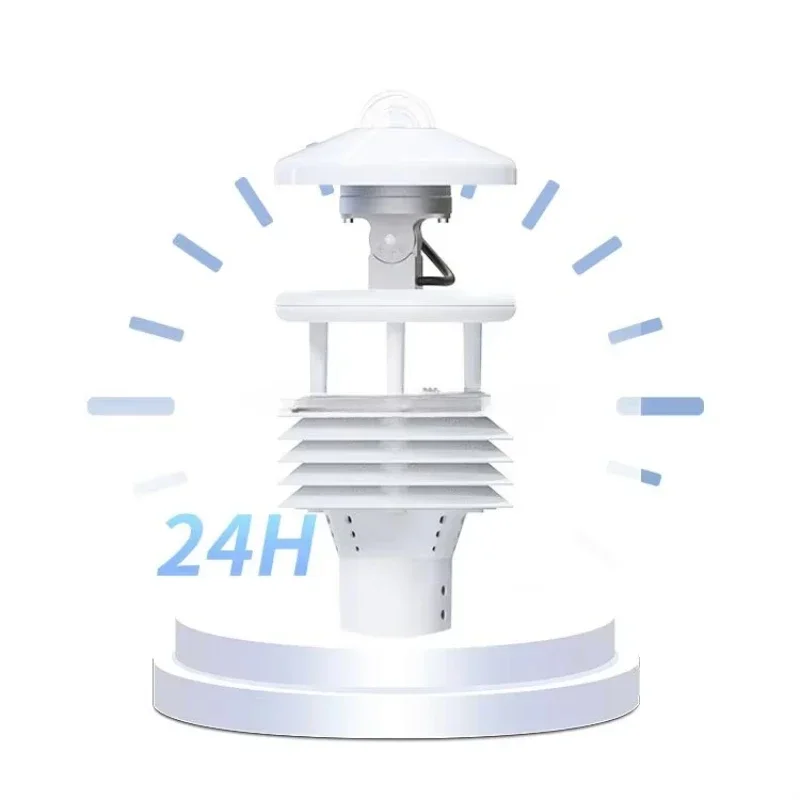 

Professional Ultrasonic Wind Speed Wind Direction Temperature Humidity Pressure Agriculture Weather Station Hot sales