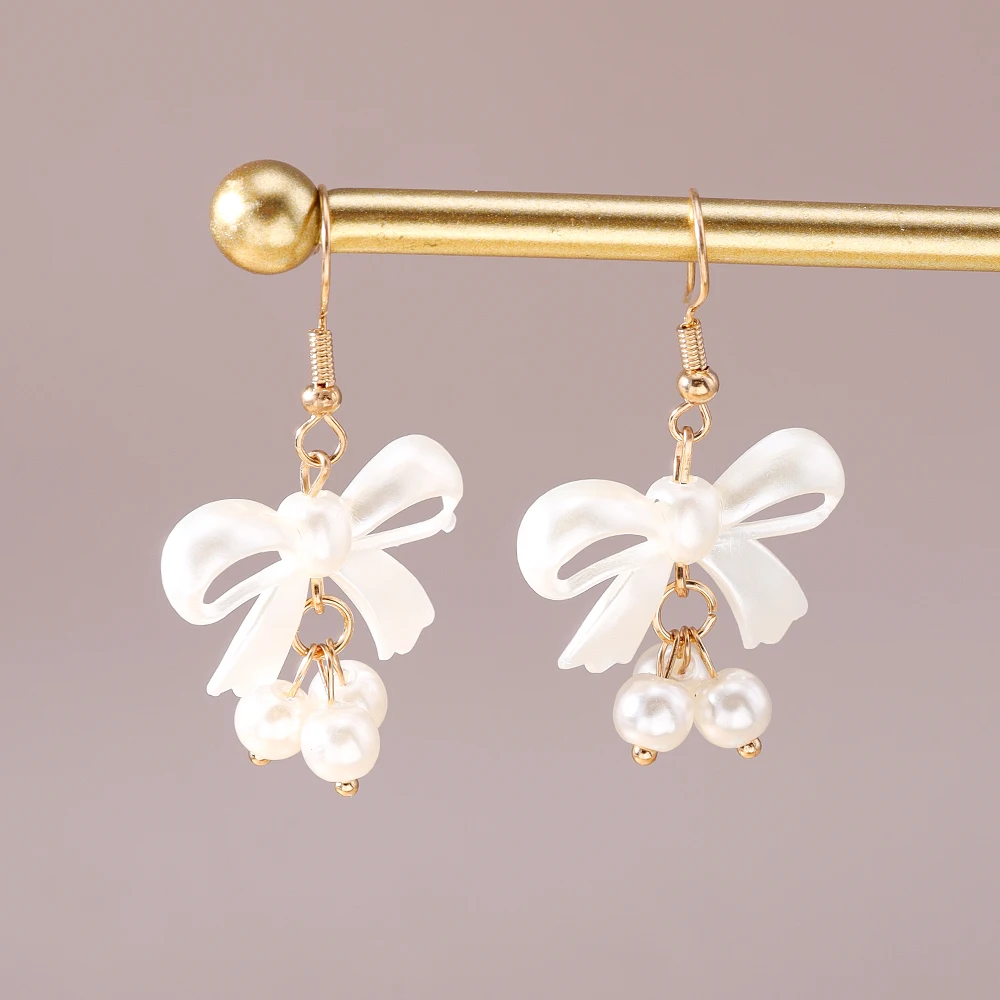 Aihua Koreanische Harz-Ohrringe mit Schleife und Erdbeere für Frauen und Kinder, Simulierte Frucht-Hängeohrringe, Geburtstags-Schmuck-Accessoires – Detail 14