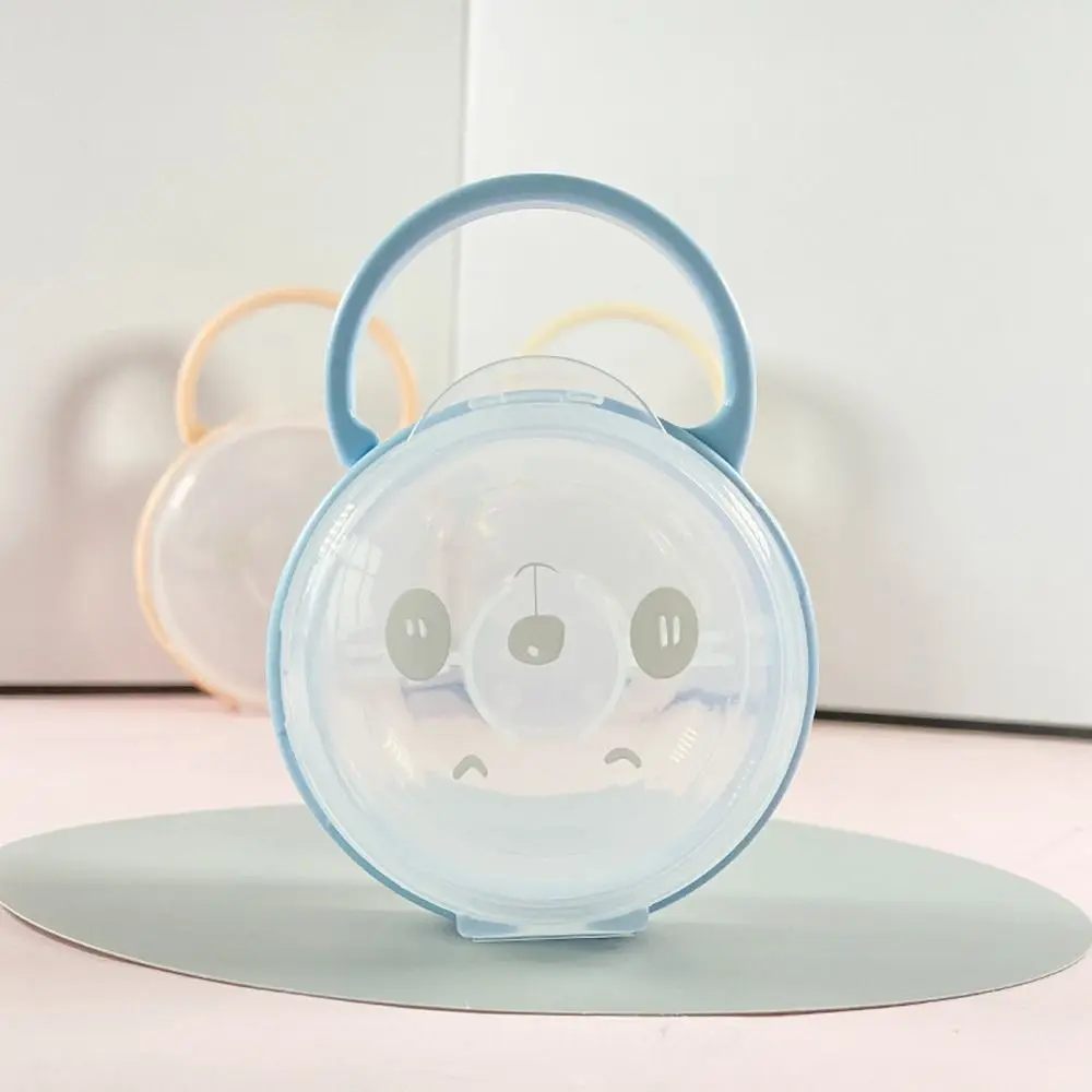 Scatola di immagazzinaggio Contenitore per succhietto in silicone Panda per uso alimentare Scatola porta capezzoli a catena molare Scatola per ciuccio per bambini Clip per ciuccio per bambini