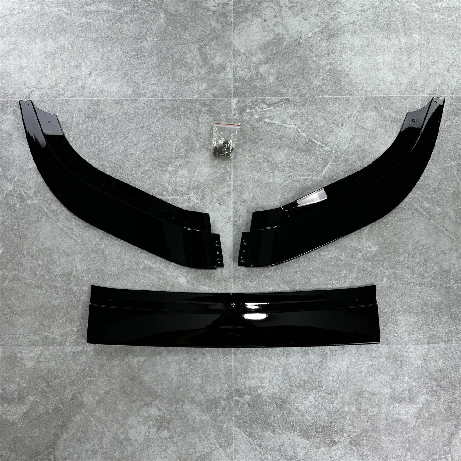 For Volkswagen Golf 6 MK6 R R20 2008-2013 Glossy Black ABS Car Front Bumper Splitter Lip Diffuser Body Kit Spoiler Guard Tuning