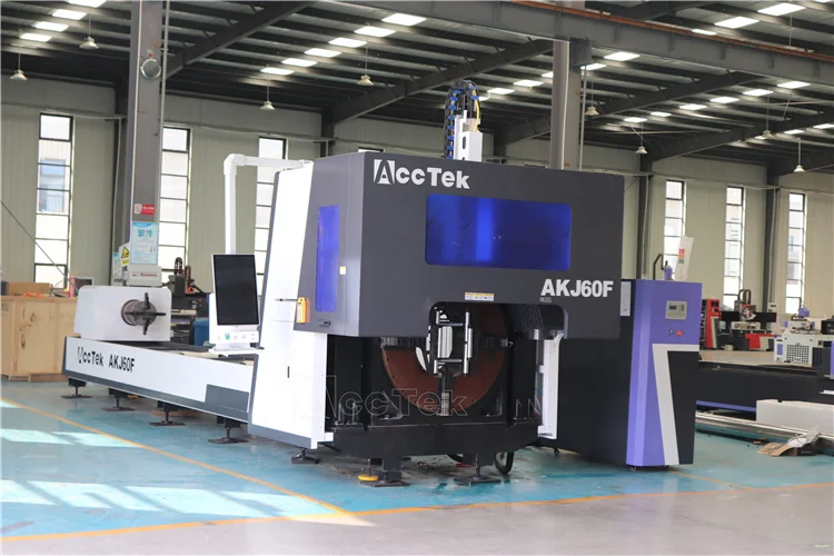 Factory Price Metal Round Square Pipe Tube 1000W Fiber Laser Metal Cutting Machine Price