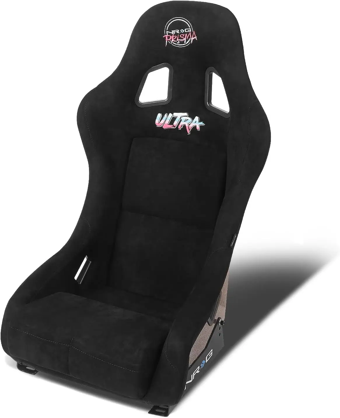 Black Bucket Racing Seat, Vegan Suede, Large