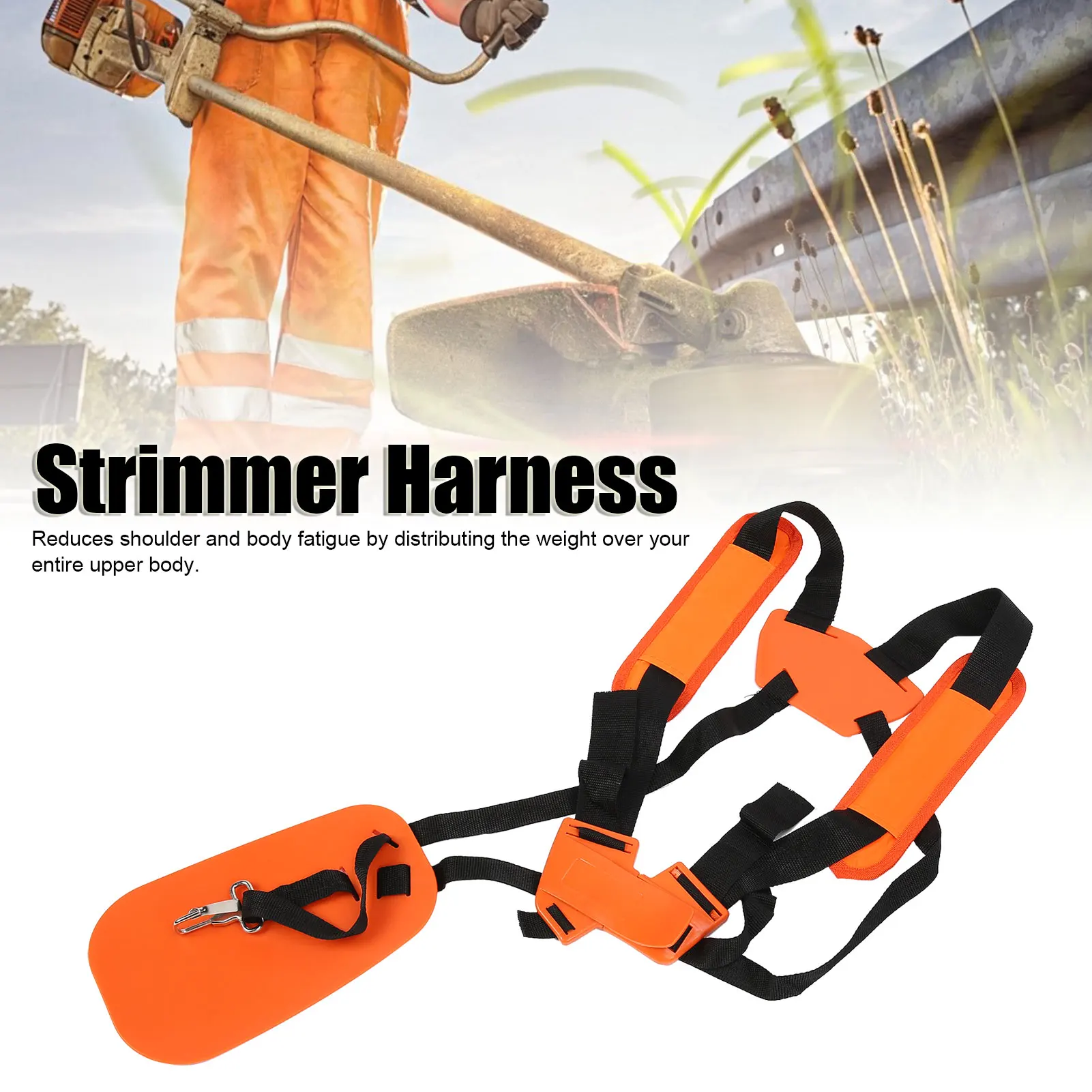 Trimmer Strap Lawn Mower Nylon Belt Trimmer Shoulder Strap Lawn Mower Harness Strap Double Shoulder Nylon Belt for Brush Cutter