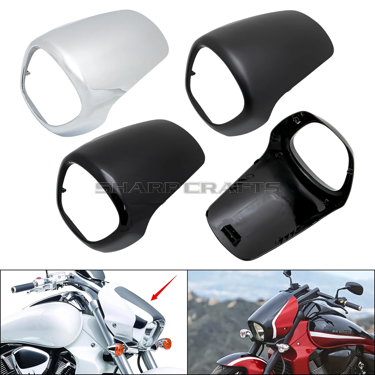 Couvercle de carénage de phare de moto, protection de phare pour Suzuki Boulevard M109R VZR1800 VZR 1800 Boss 2010-2019