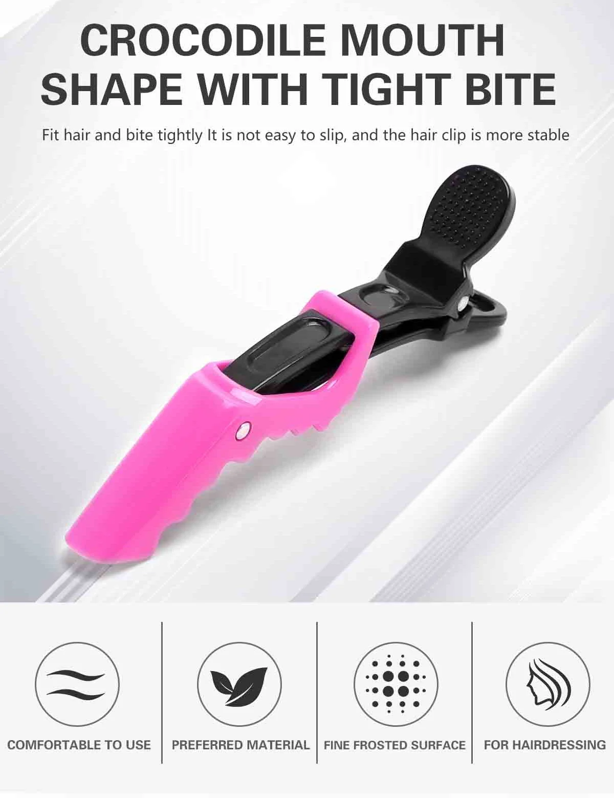 30 teile/schachtel Friseur Haars pangen Friseur Klemmen Klaue Haar Schnitt Black pink Clip für Salon Haars tyling Friseur Werkzeug – Detail 3