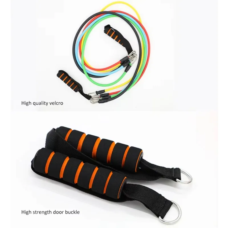 

High Elastic Latex 11-Piece Pull Rope Set Yoga Muscle Strength Training Equipment