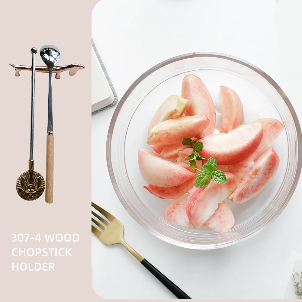 Folks Knives Holder Set Cat Dog Deer Design Kitchen Gadget Alloy Material Chopsticks Holder Tableware Rest Dinner Decoration