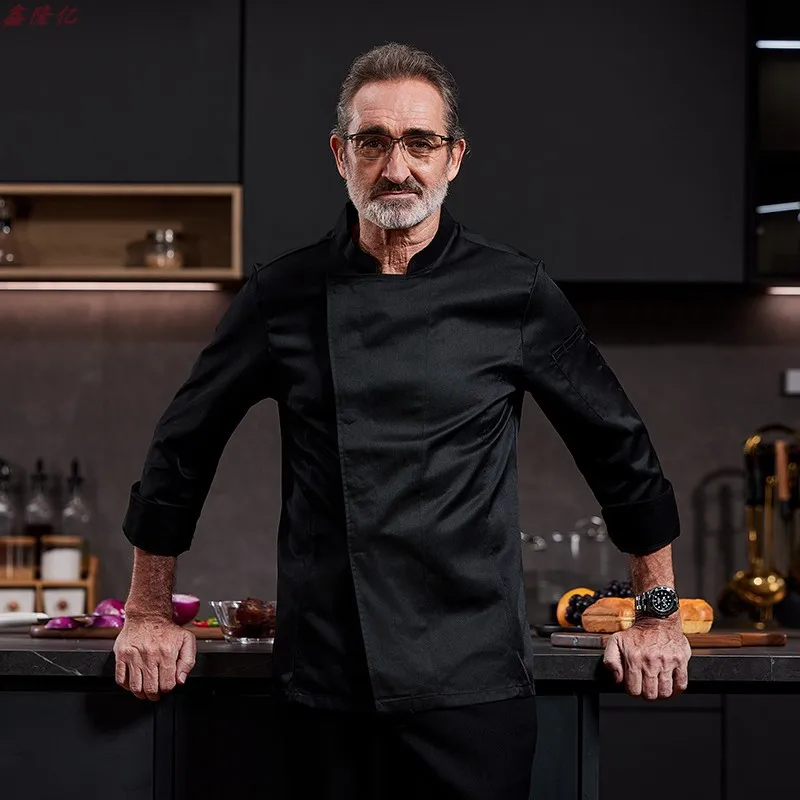 Catering Hotel Restaurant Keuken Werkuniform Lange mouw Cake Shop Baker Bakkerij Ober Chef-kokuniform voor heren