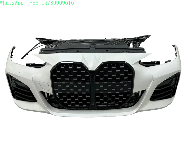 For  4 Series G26 Front/Rear Bumper Kit; Includes Grille Headlights; Universal Fit Original Mounting Holes