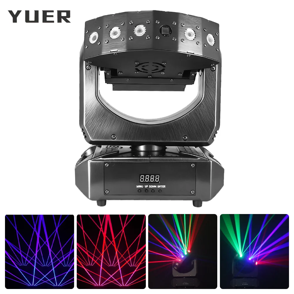 

6-лучевой RGB лазерный вращающийся световой прибор с бесконечным вращением, DMX512, для диджеев, дискотек, баров, клубов, вечеринок, сценического освещения.