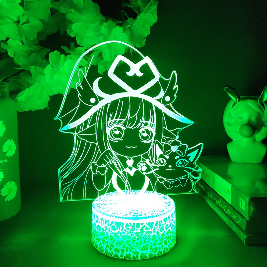 League of Legends Star Guardian-luz de juego 3D para niños, amigos, decoración de dormitorio, regalo, lámpara LED de noche de mesa Kawaii LOL Lulu