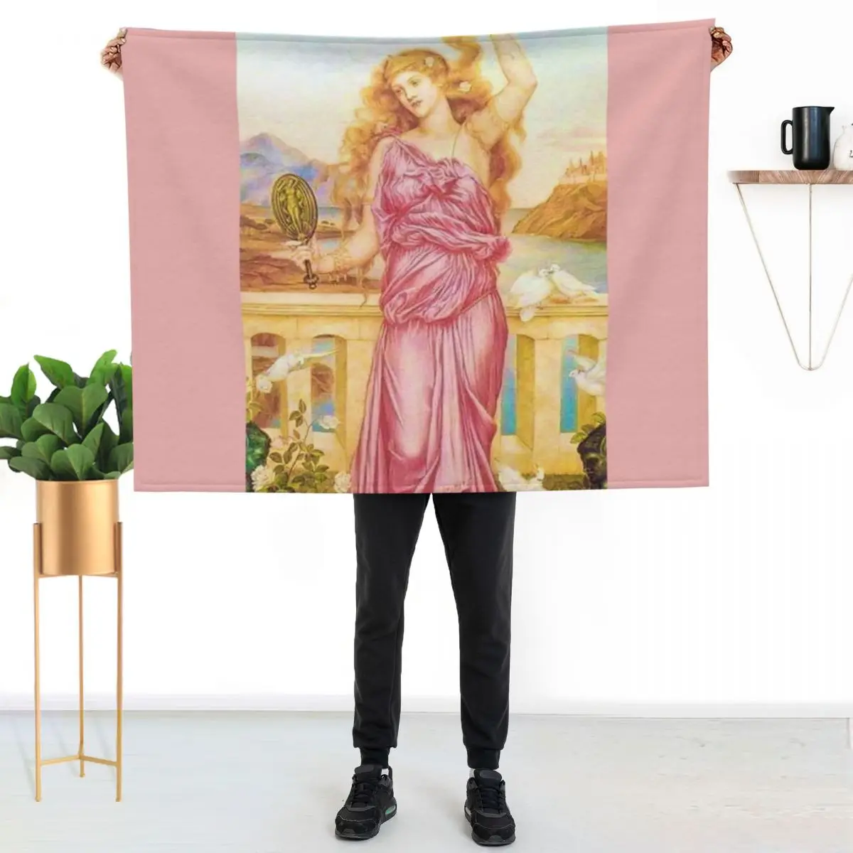 Helen of Troy is an 1898 painting by Evelyn De Morgan Throw Blanket Bed covers Plaid Fashion Sofas heavy to sleep Blankets