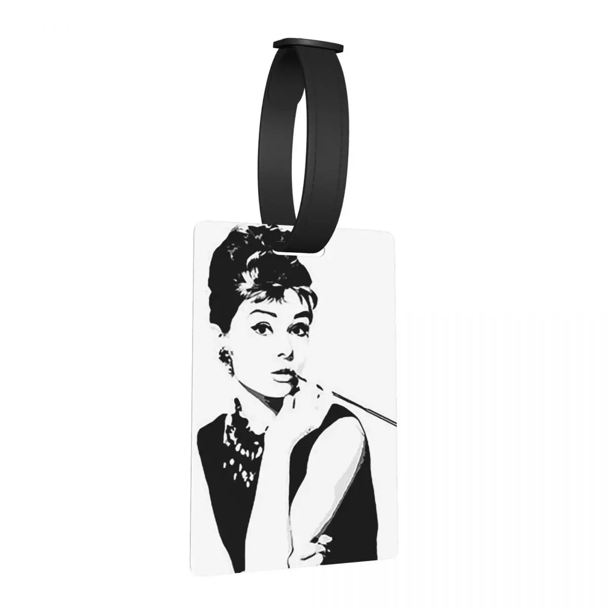 

Портрет Одри Хепберн, багажные бирки, аксессуары для чемодана, дорожная мода, багажная бирка, держатель этикетки, идентификационное имя, адрес