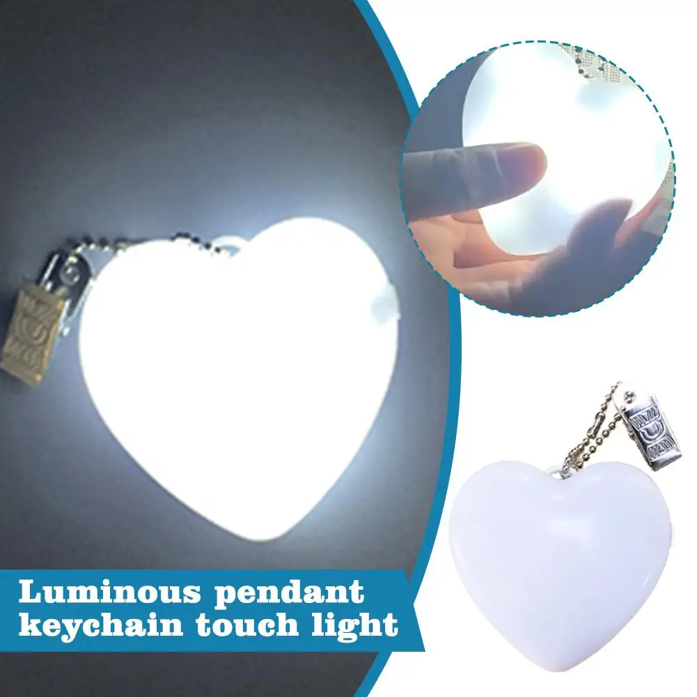 LED Luminous Pendant Keychain Touch Light Induction Light Light Light Pendant Light Heart-shaped Handheld Luminous Star Nig T2O9
