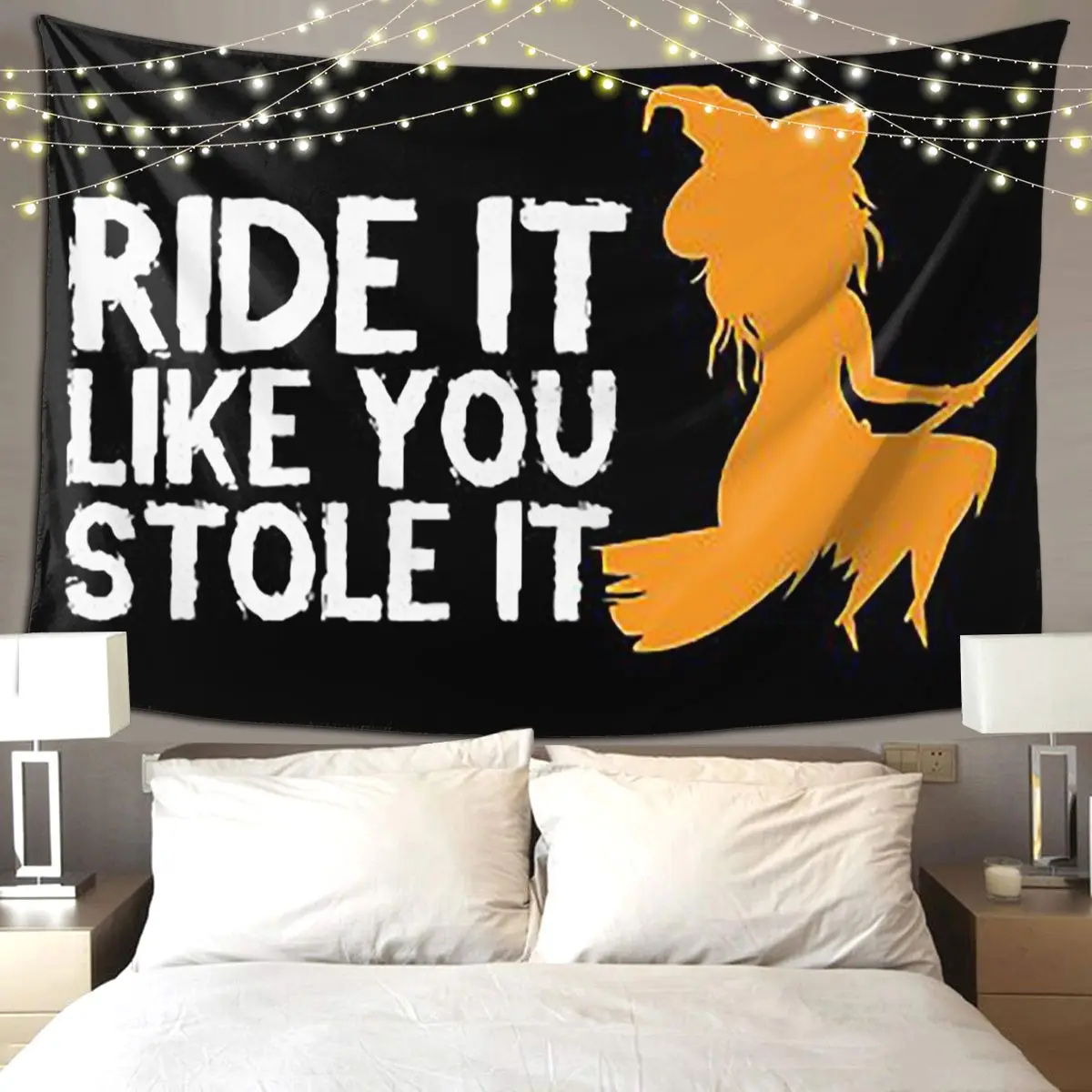 Ride It Like You Stole It Tapestry Funny Wall Hanging Aesthetic Home Decoration Tapestries for Living Room Bedroom Dorm Room