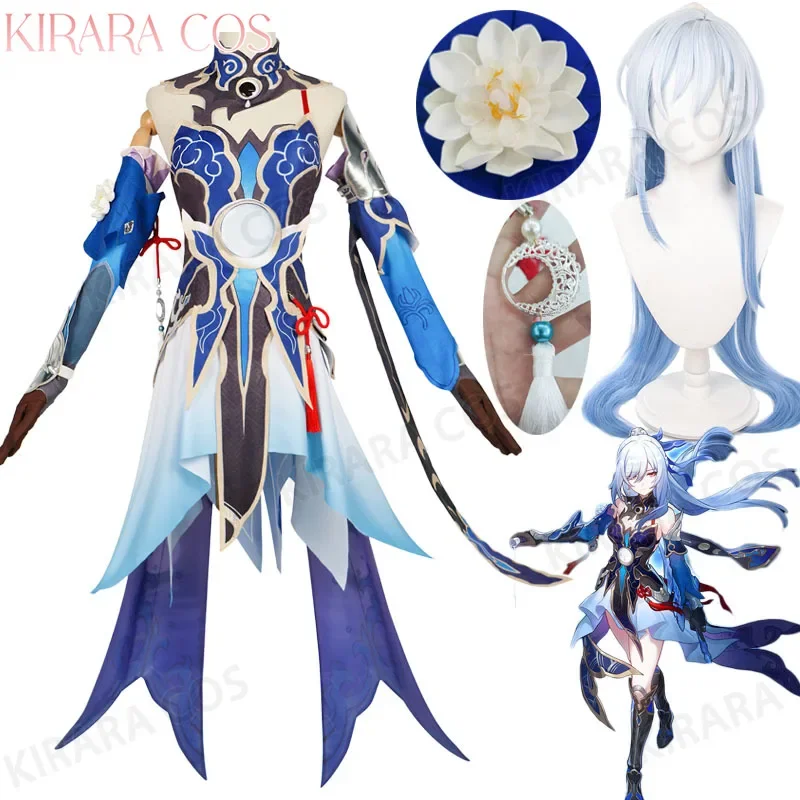 

Star Rail Jingliu Cosplay Costume Wig Full Set Dress Outfit Uniform with Accessories Jing Liu Cosplay Costumes