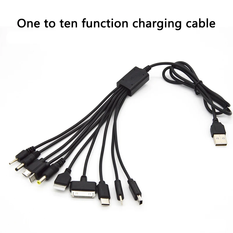 Universal 10 in 1 USB Cable Multi Charging Cable Compatible with Multiple Cell Phone Blutooth Earphone Speaker MP3 Player & More